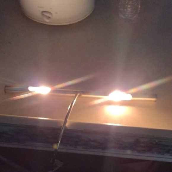 Modern Brass Dual Light Fixture - Picture 1 of 3